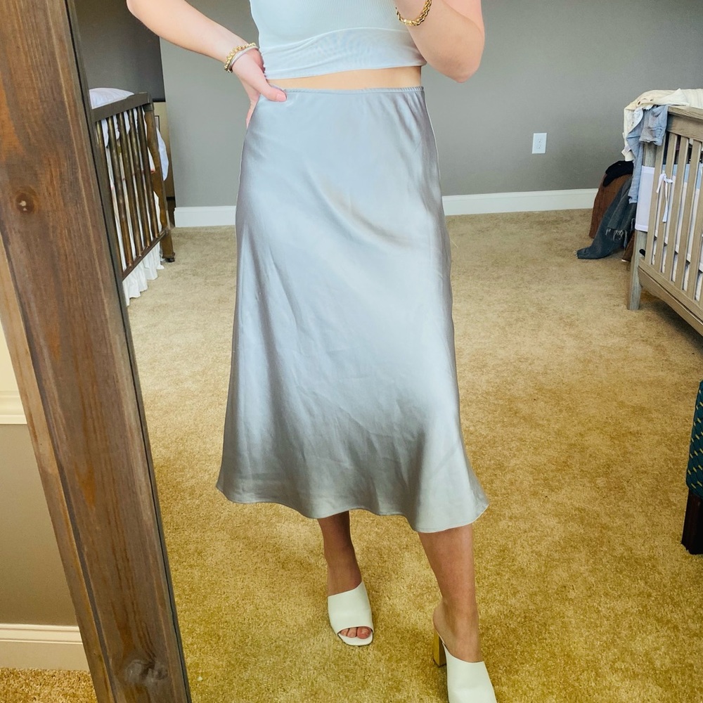 Abercrombie and Fitch midi silk skirt